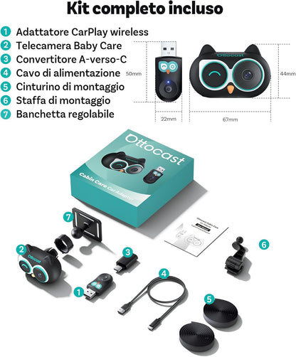 Monitor Bambini Integrato CarPlay Wireless