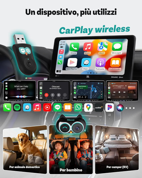 Monitor Bambini Integrato CarPlay Wireless