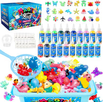 MOMSIV Aqua Gelz Set magico fai da te 3D gel d'acqua giocattolo regalo a partire dai 4 5 6 7 anni per ragazze, kit creativo Magic Water Elf Toy Kit con 20 colori e 24 forme per bambini