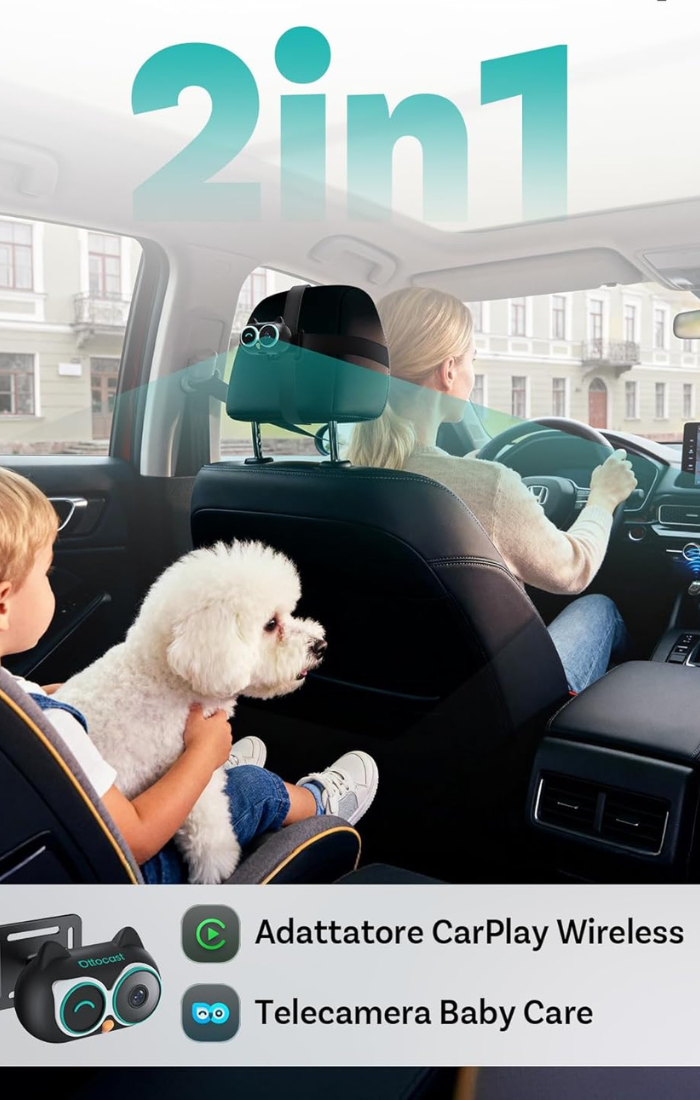 Monitor Bambini Integrato CarPlay Wireless